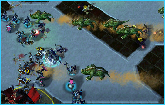 This picture is rather late into the battle and most of the troops are gone now.